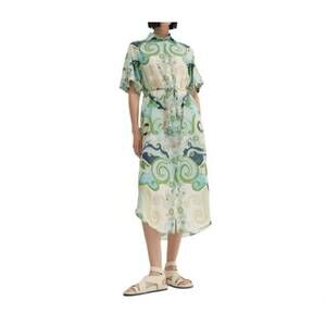 NEW DE LORETA pacora midi dress in green